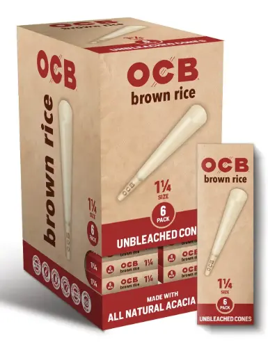 [M2062] OCB Cones Rice 11/4 Size 6/24ct