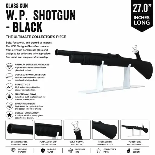[AM050051] Glass Gun W.P. Shutgun (MG-955) 27.0" - Black