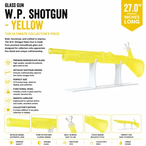 [AM050052] Glass Gun W.P. Shutgun (MG-955) 27.0" - Yellow