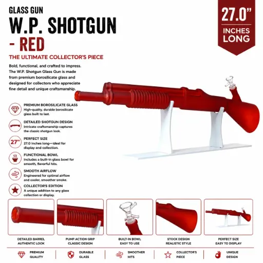 [AM050054] Glass Gun W.P. Shutgun (MG-955) 27.0" - Red