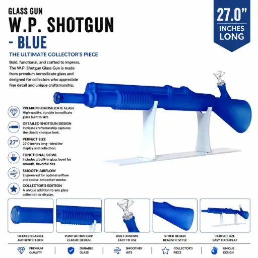 [AM050055] Glass Gun W.P. Shutgun (MG-955) 27.0" - Blue