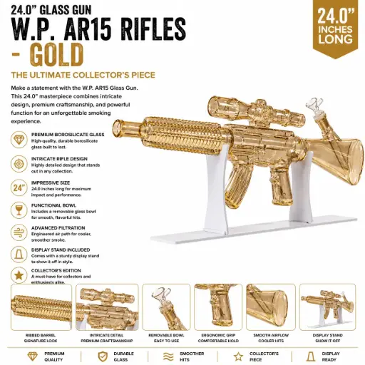 [AM050067] Glass Gun W.P. AR15 Rifles (MG-963) 24.0" - Gold