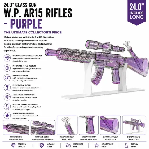 [AM050068] Glass Gun W.P. AR15 Rifles (MG-963) 24.0" - Purple