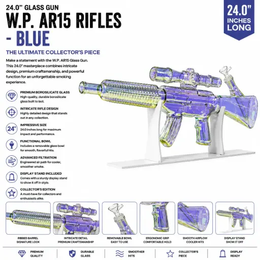 [AM050069] Glass Gun W.P. AR15 Rifles (MG-963) 24.0" - Blue