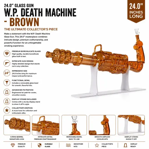 [AM050073] Glass Gun W.P. Death Machine (MG-964) 24.0" - Brown
