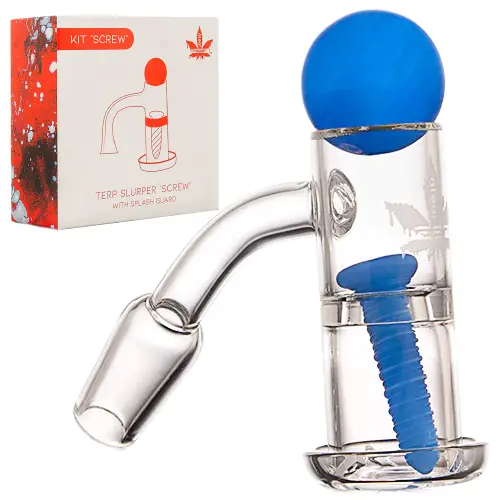 [PC23027] aLeaf Banger Quartz " Screw" Spinner Kit 14mm 90 Degree