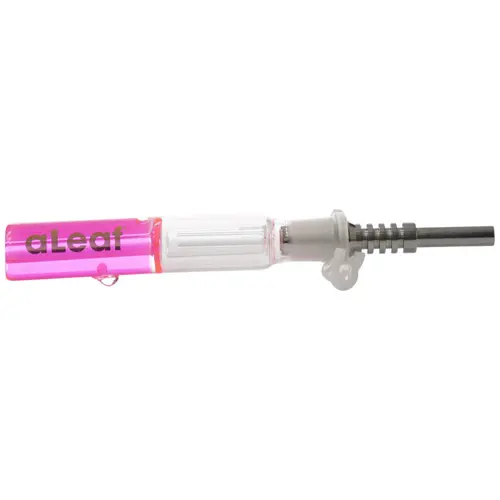 [PC33795] aLeaf Dabbers Honey Straw Glycerin Titanium Tip 8478 5.0" Pink