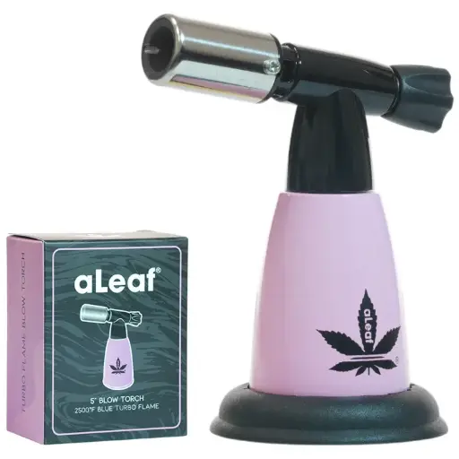 [PC34014] aLeaf Lighter Blow Torch (8542) 5.0" Pink