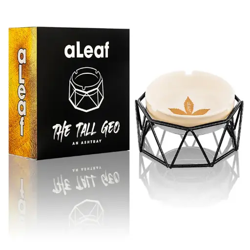 [PC37509] aLeaf Ashtray Ashtray The Tall Geo-Black