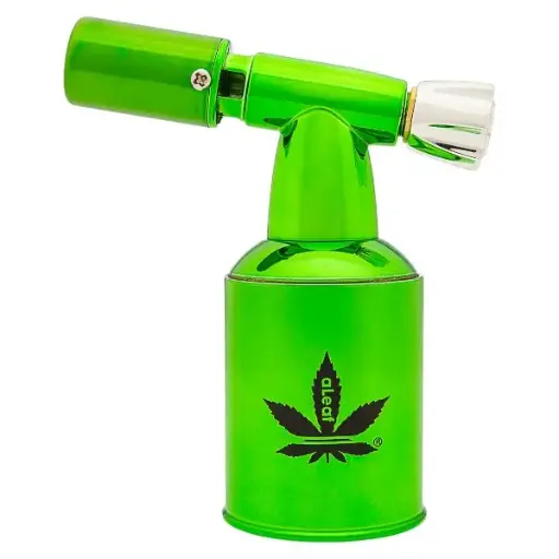 [PC34986] aLeaf Lighter Torch Brass Blow Turbo Flame 5.0" (8529)-Sage