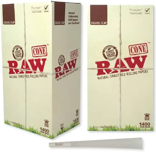 [M2140] RAW Organic Cones Bulk King Size 1,400ct