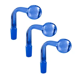 [1425-2] O.B. Adapter Male for Glass on Glass 14mm Blue (3 per pack)