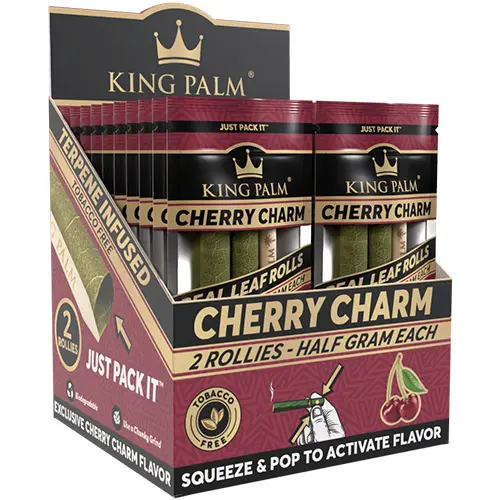 [AM022478] KING PALM Cones Palm Leaf Rollie 2-pack - Cherry Charm