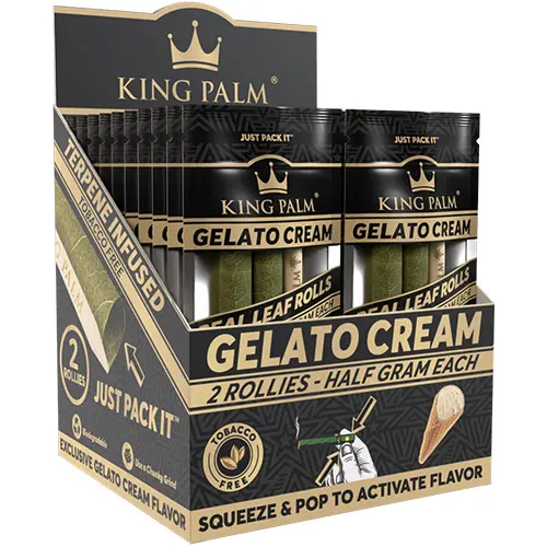 [AM022479] KING PALM Cones Palm Leaf Rollie 2-pack - Gelato Cream