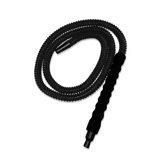 [AM020632] 10" Grip Handle, Plastic Reusable Hookah Hose, Black