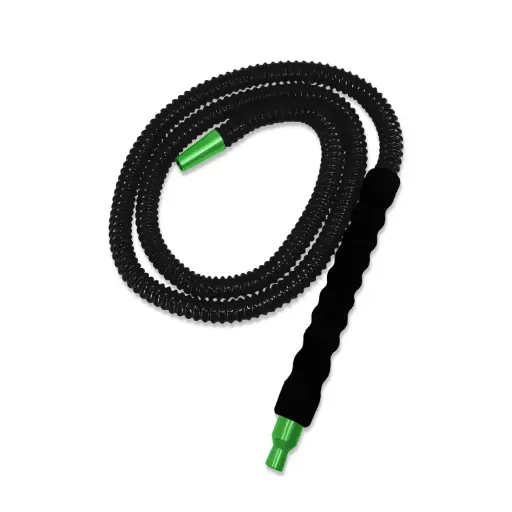 [AM020634] 10" Grip Handle, Plastic Reusable Hookah Hose, Green