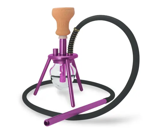 [AM016085] 12" Amira Spider Hookah, Purple, 1 Hose, Amira Carrying Bag