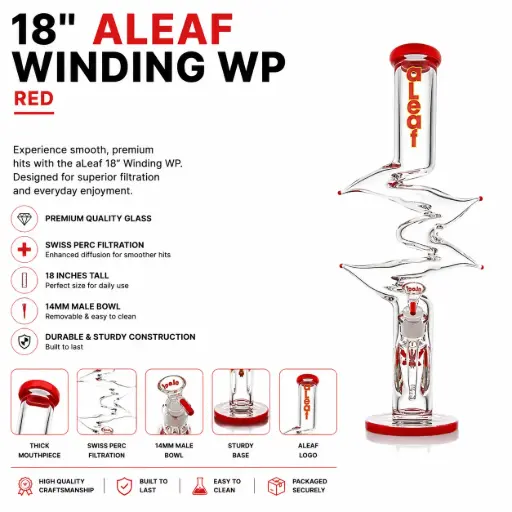 [PC37598] 18" ALEAF WINDING WP RED