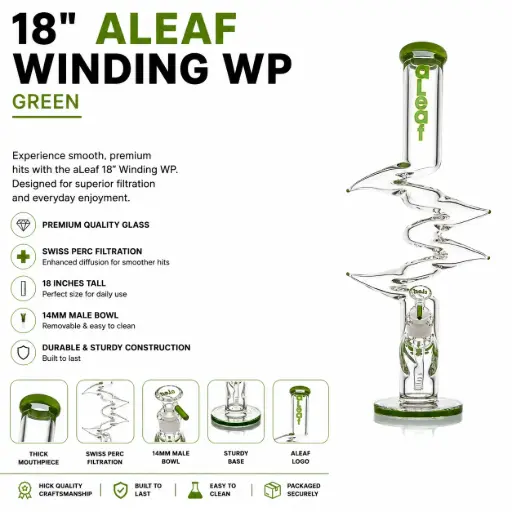 [PC37599] 18" ALEAF WINDING WP GREEN