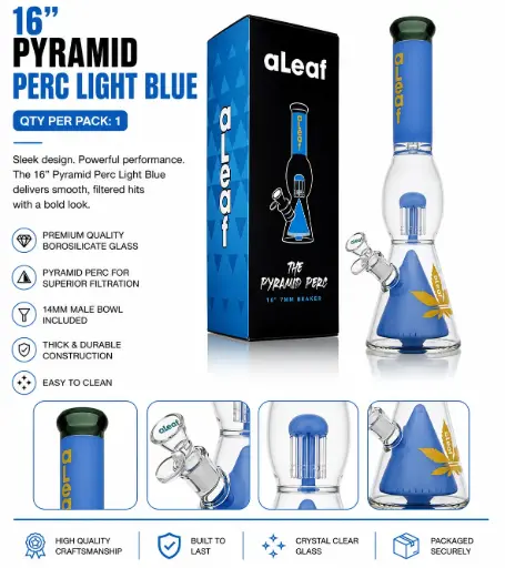 [PC37604] 16" PYRAMID PERC LIGHT BLUE