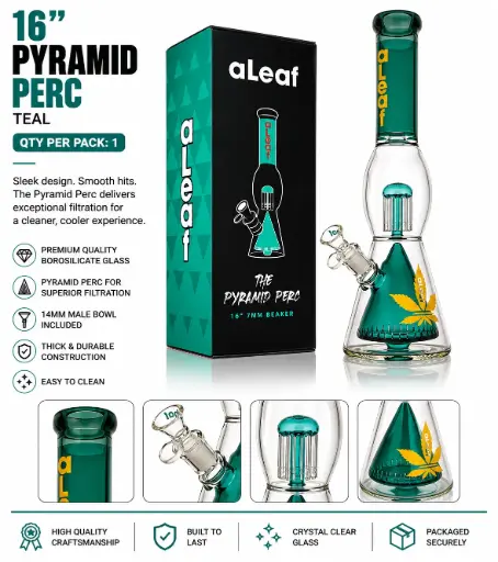[PC37606] 16" PYRAMID PERC TEAL