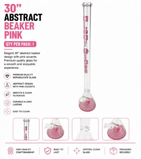 [PC37624] 30" ABSTRACT BEAKER PINK