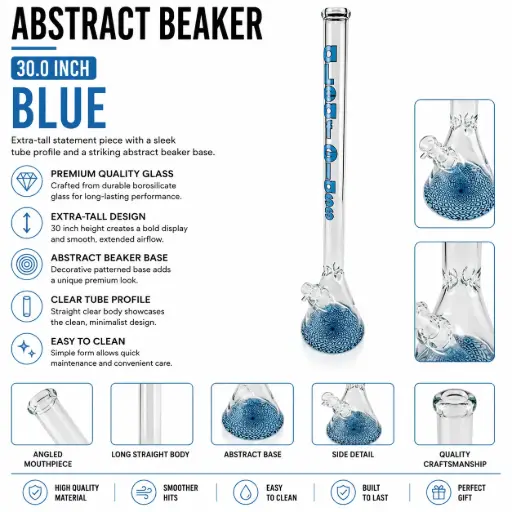 [PC37627] 30" ABSTRACT BEAKER BLUE