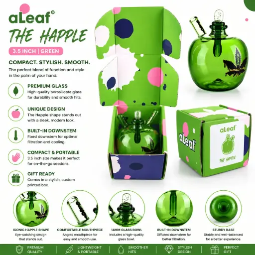 [PC37635] 3.5'' ALEAF THE HAPPLE GREEN