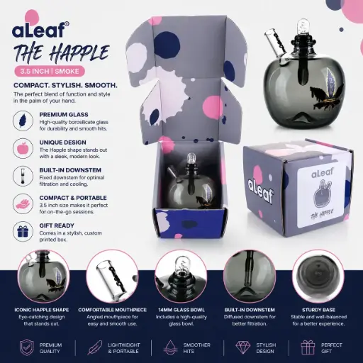 [PC37637] 3.5'' ALEAF THE HAPPLE SMOKE