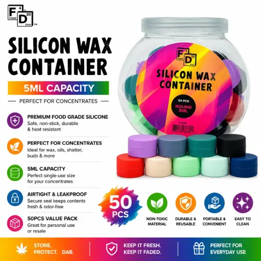 [PC37639] 5ML SILICONE CONTAINER (50CT/20JARS)