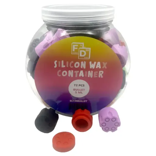 [PC37641] 5ML SILICONE BULLET WAX CONTAINER 72CT