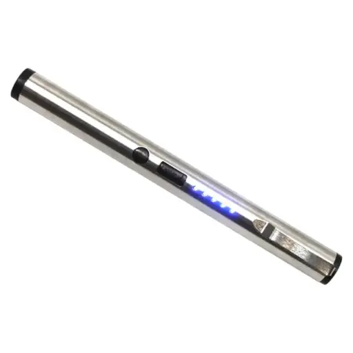 [AM038818] Silver High Power 100kv Pen USB Charge Stun Gun Silver