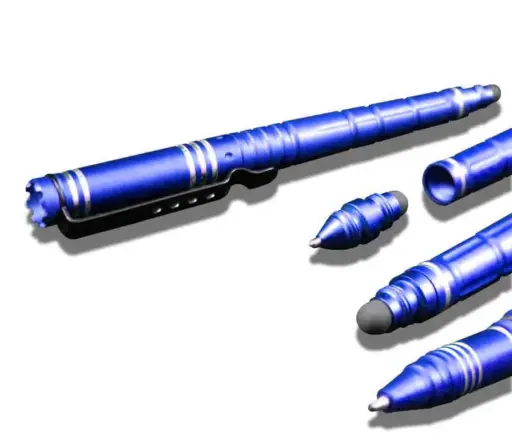 [AM050343] 6" Tactical Pen (TDH 165) Blue