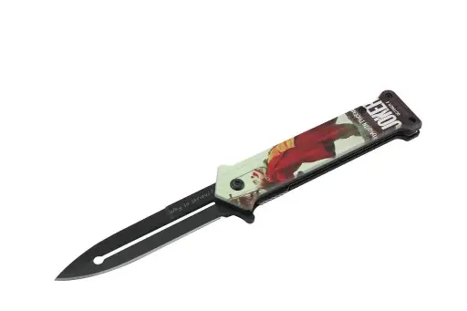 [AM050393] 4.5" Assist-Open Knife - Poster Graphic Print Handle