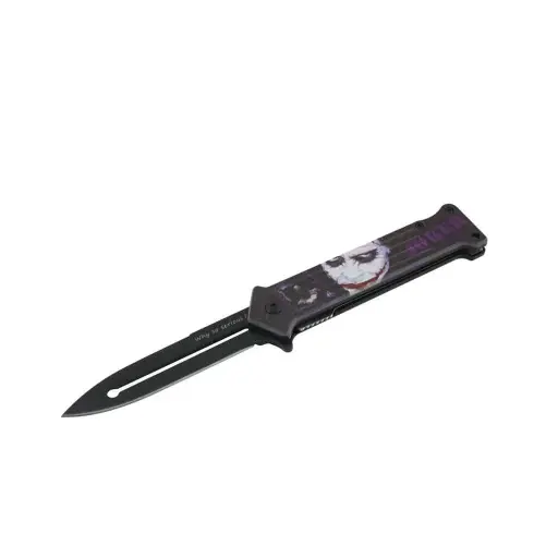 [AM050395] 4.5" Assist-Open Knife - Clown Fantasy Style Print Handle Jocker6