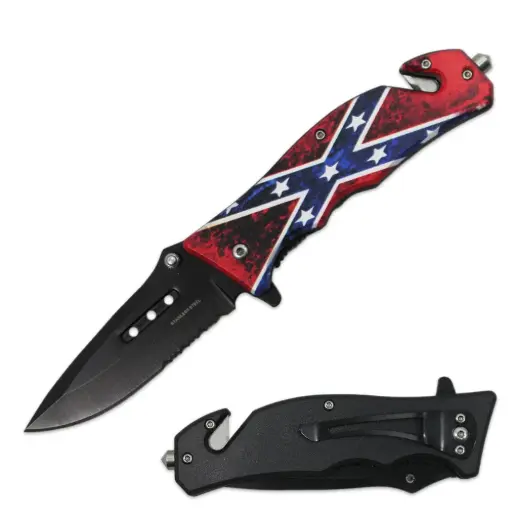 [AM050401] 4.5" Flag Assist-Open Tactical Rescue Folding Knife