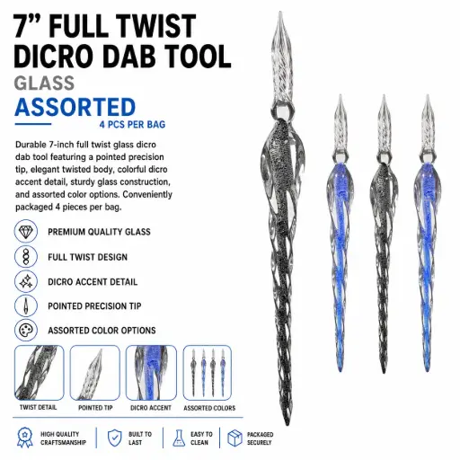 [AM050316] 7” full twist dicro dab tool 4pcs per bag
