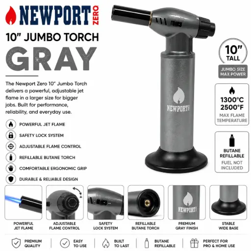 [AM025478] Newport Zero 10" Jumbo Torch "Gray"