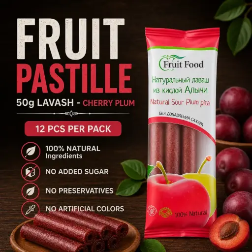 [A2L0004] Fruit Pastille 50g lavash - Cherry plum (12 pcs per Box)