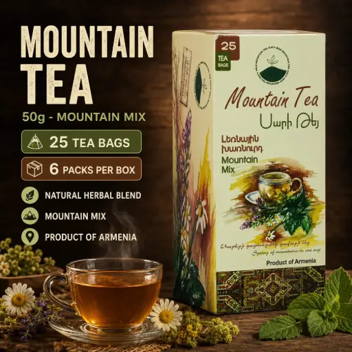 [A2L0017] Mountain Tea 50g 25 tea bags - Mountain Mix (6 pcs per Box)
