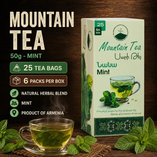 [A2L0018] Mountain Tea 50g 25 tea bags - Mint (6 pcs per Box)