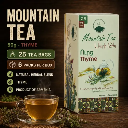 [A2L0020] Mountain Tea 50g 25 tea bags - Thyme (6 pcs per Box)