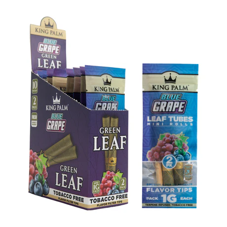 [M2365] KING PALM Green Leaf Mini Blue Grape 2-Pack 10ct
