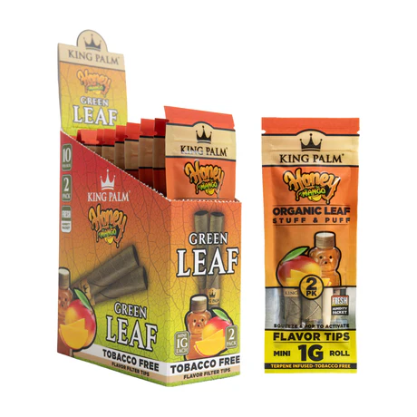 [M2366] KING PALM Green Leaf Mini Honey Mango 2-Pack 10ct