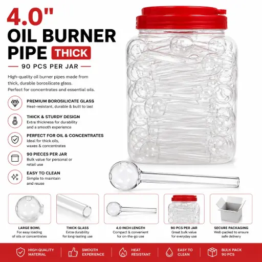 [AM050478] 4.0" Oil Burner Pipe Thick (90 pcs per Jar)