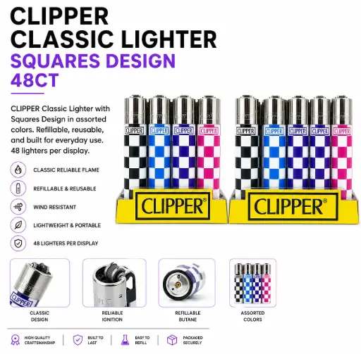 [AM050482] CLIPPER Classic Lighter Squares Design 48ct