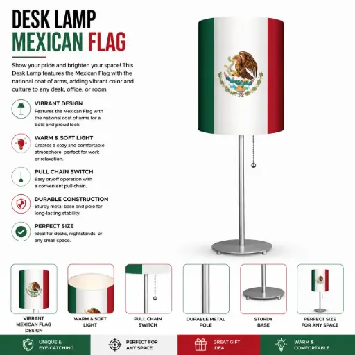 [AM050507] Desk Lamp - Mexican Flag