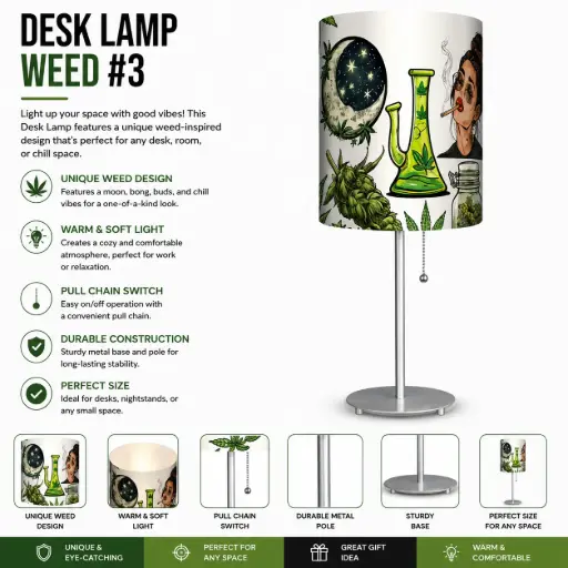 [AM050515] Desk Lamp - Weed #3