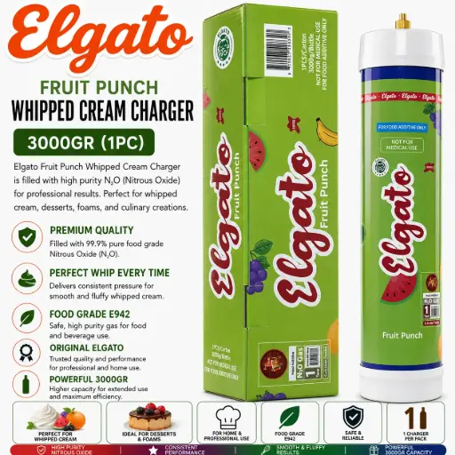 [AM050556] Elgato Whipped Cream Charger 3000Gr (1pc) - Fruit Punch