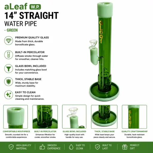 [PC37719] aLeaf WP 14" STRAIGHT - Green